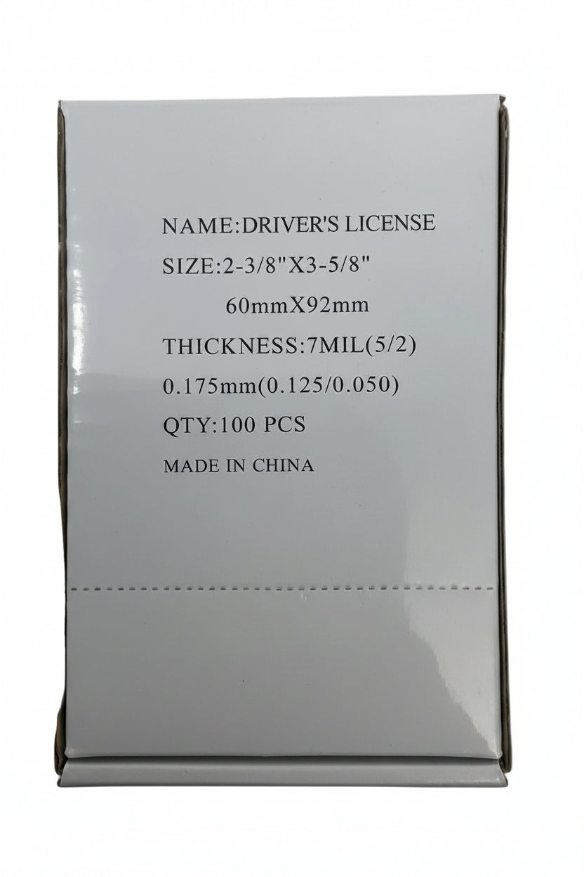 Laminating Pouch 7ml Driver 2-3/8 x 3/8 x-3/5 100 pc