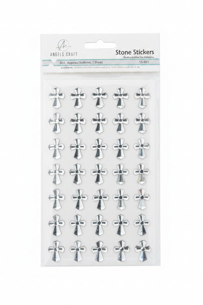 CROSS STONE STICKER 35PC