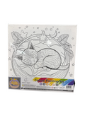 CANVAS PAINT SET CAT INCLUDES 6 COLORS 1 BRUSH