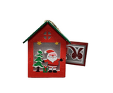 WOODEN PAINT HOUSE 7.5X5X9CM LIGHT