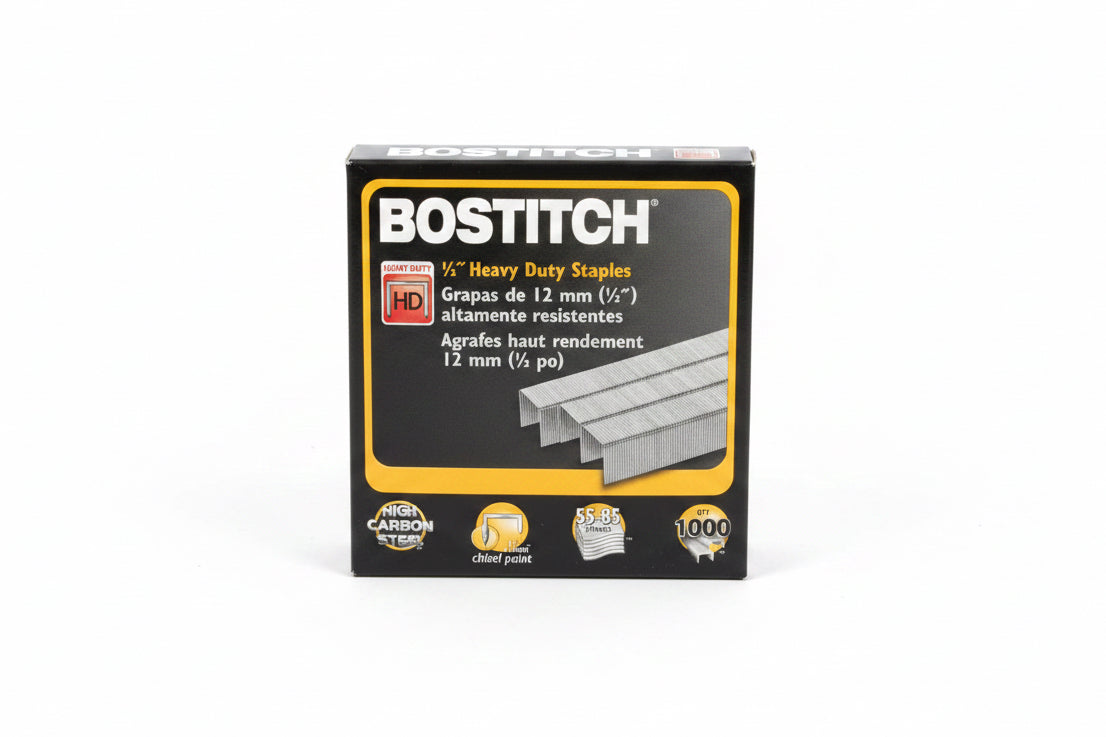 Bostitch 1/2" Heavy Duty Premium Staples Cj. 1000