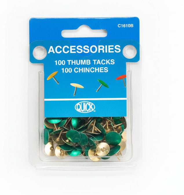 Thumb Tacks Light Green | 100 Thumb Tacks Green