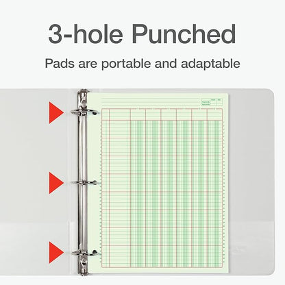 Columnar Analysis Pad, 6 Column Ledger, 8.5" x 11", 100 Pages (Copy)