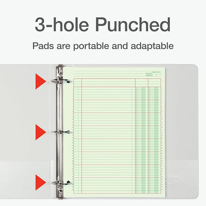 Columnar Analysis Pad, 2 Column Ledger, 8.5" x 11", 100 Pages