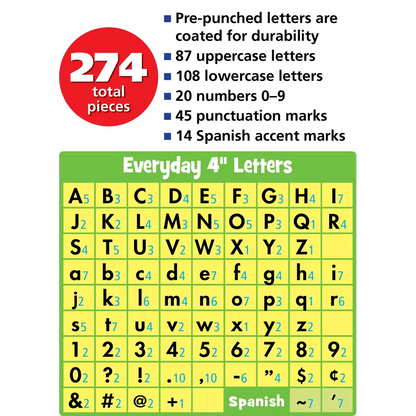 Colorful Composition 4" Everyday Letters Combo Pack