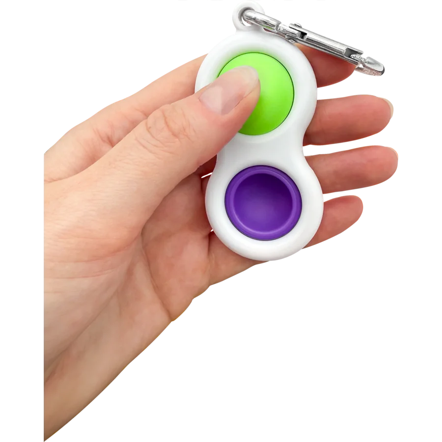 Fidget Popper Keychain - Purple/Green