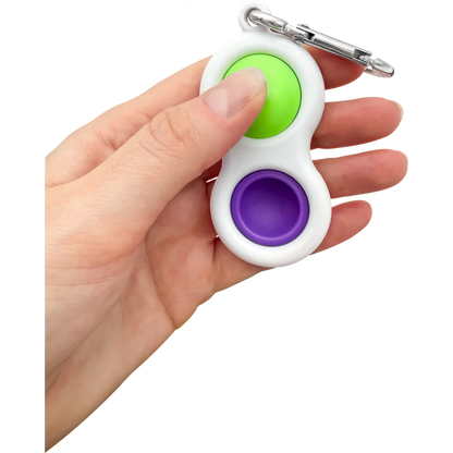 Fidget Popper Keychain - Purple/Green