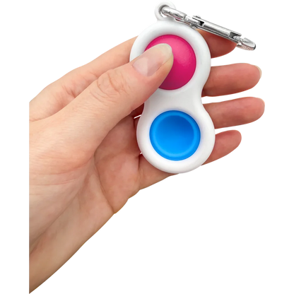 Fidget Popper Keychain - Blue/Pink