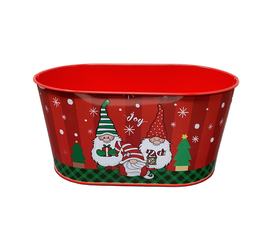 CHRISTMAS BUCKET OVAL 3 ASSORTED J U
