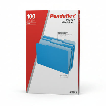 Folder Interior | Legal | 1/3 Blue | Box/100