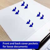 1" White PVC-Free Slant-D Ring View Binder W/ 4-PO