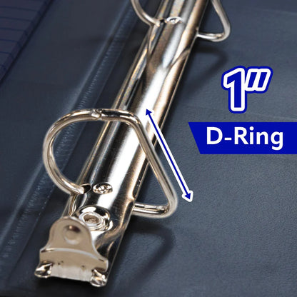 1" Black PVC-Free Slant-D Ring View Binder W/ 4-PO