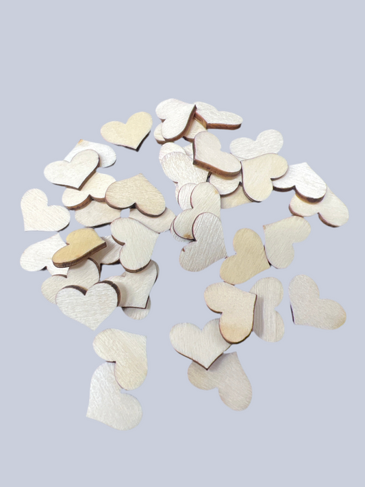 40 CT. UNFINISHED WOODEN HEART SHAPE, 4.72IN