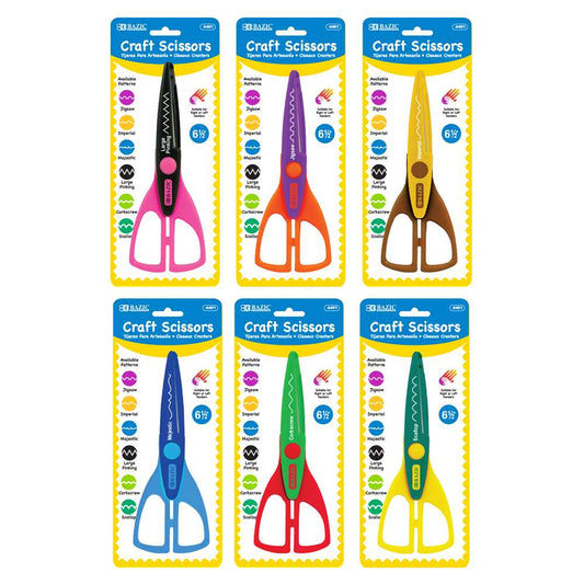 SCISSORS ASSORTED SHAPES 6.5"