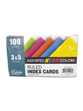 INDEX CARD 3 X 5 NEAN ASST PAQ 100