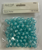 DISCO BEADS WHITE BLUE 7MM 100 PC
