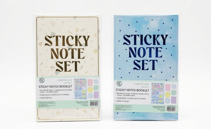 SL STICKY NOTES BOOKLET W/ STICKERS- ASST- IN PD