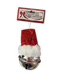 JINGLE BELL W/ SANTA HAT 1PC WHR