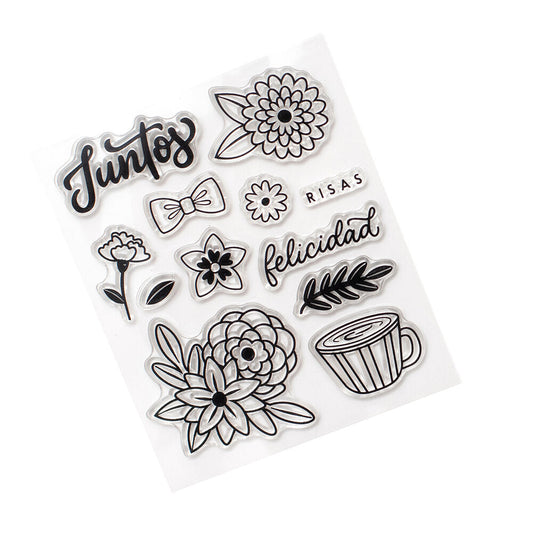 BUEOS DIAS ACRYLIC STAMP 12PCS