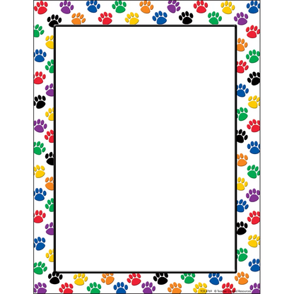 Colorful Paw Prints Computer Paper – imagen 1 - JA Riollano