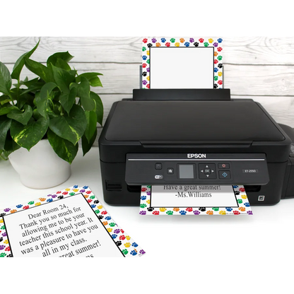 Colorful Paw Prints Computer Paper – imagen 2 - JA Riollano