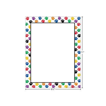 Colorful Paw Prints Computer Paper – imagen 3 - JA Riollano