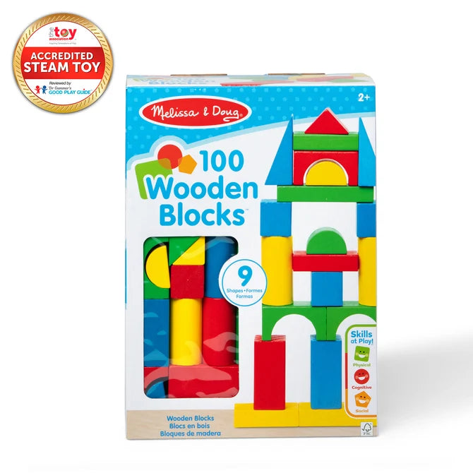 100 Wood Blocks Set