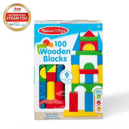 100 Wood Blocks Set
