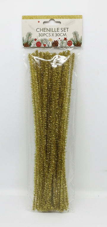Gold Chenille Glitter | 30 PCS