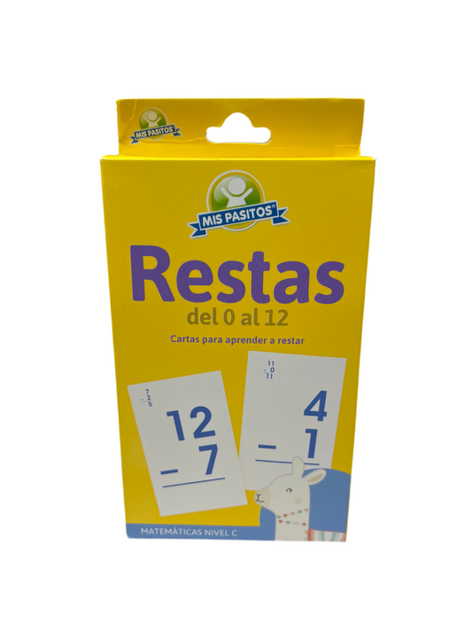 FLASH CARDS |  RESTAS DEL 0-12