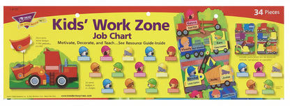 Kids" Work Zone Job Chart Bulletin Board Set