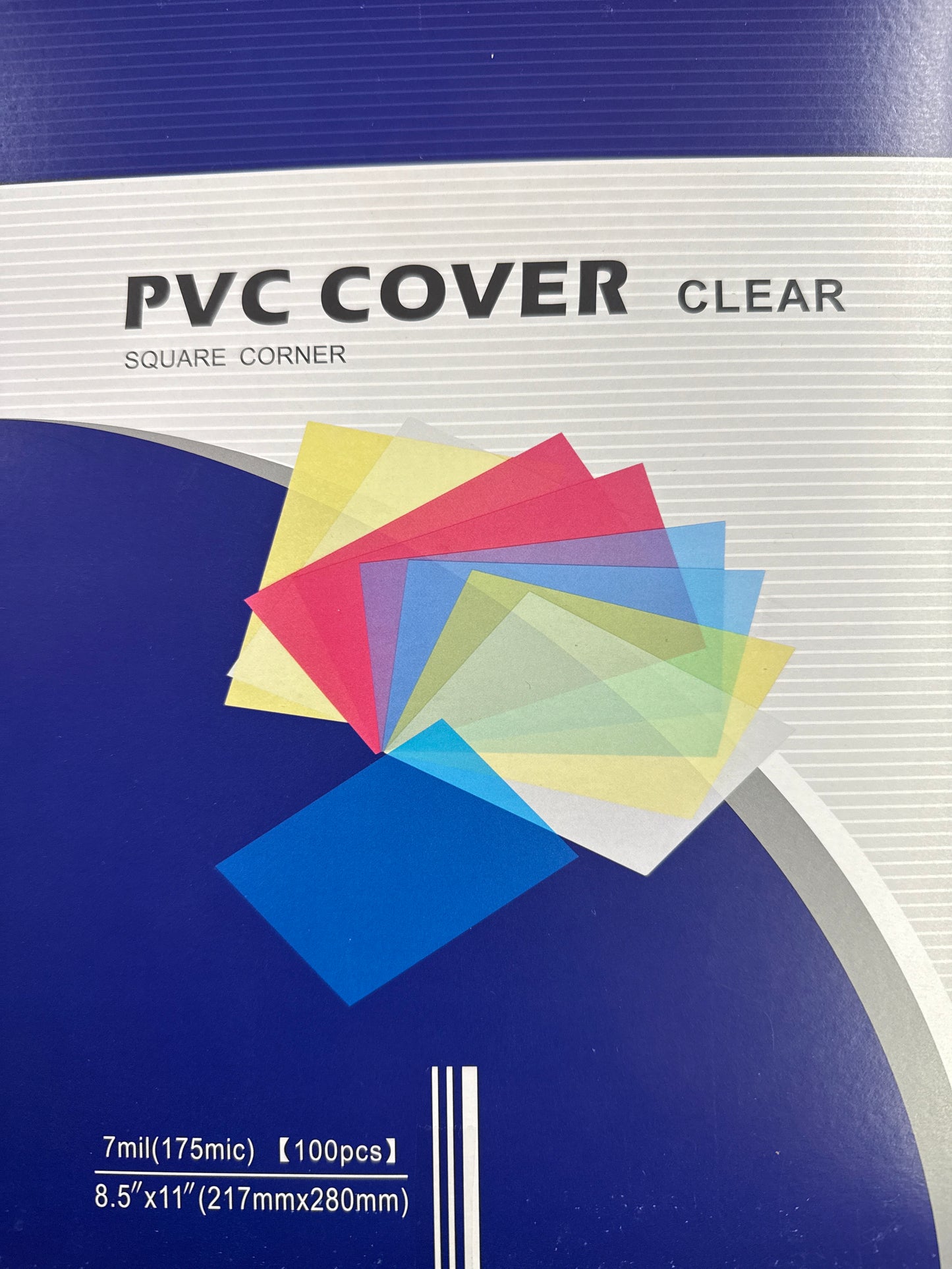 COVER ENCUADERNAR 7ML CLEAR SQ CORNER 100 PC