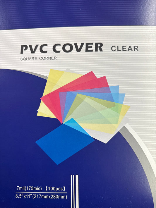 COVER ENCUADERNAR 7ML CLEAR SQ CORNER 100 PC