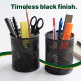 Black Metal Pen Cup Holder