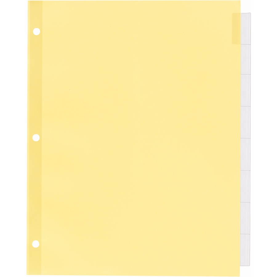 Plastic Insertable Dividers 8 Tab Letter Clear