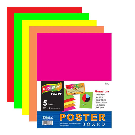 POSTER BOARD FLUORESCENT 11" X 14" PQ.5