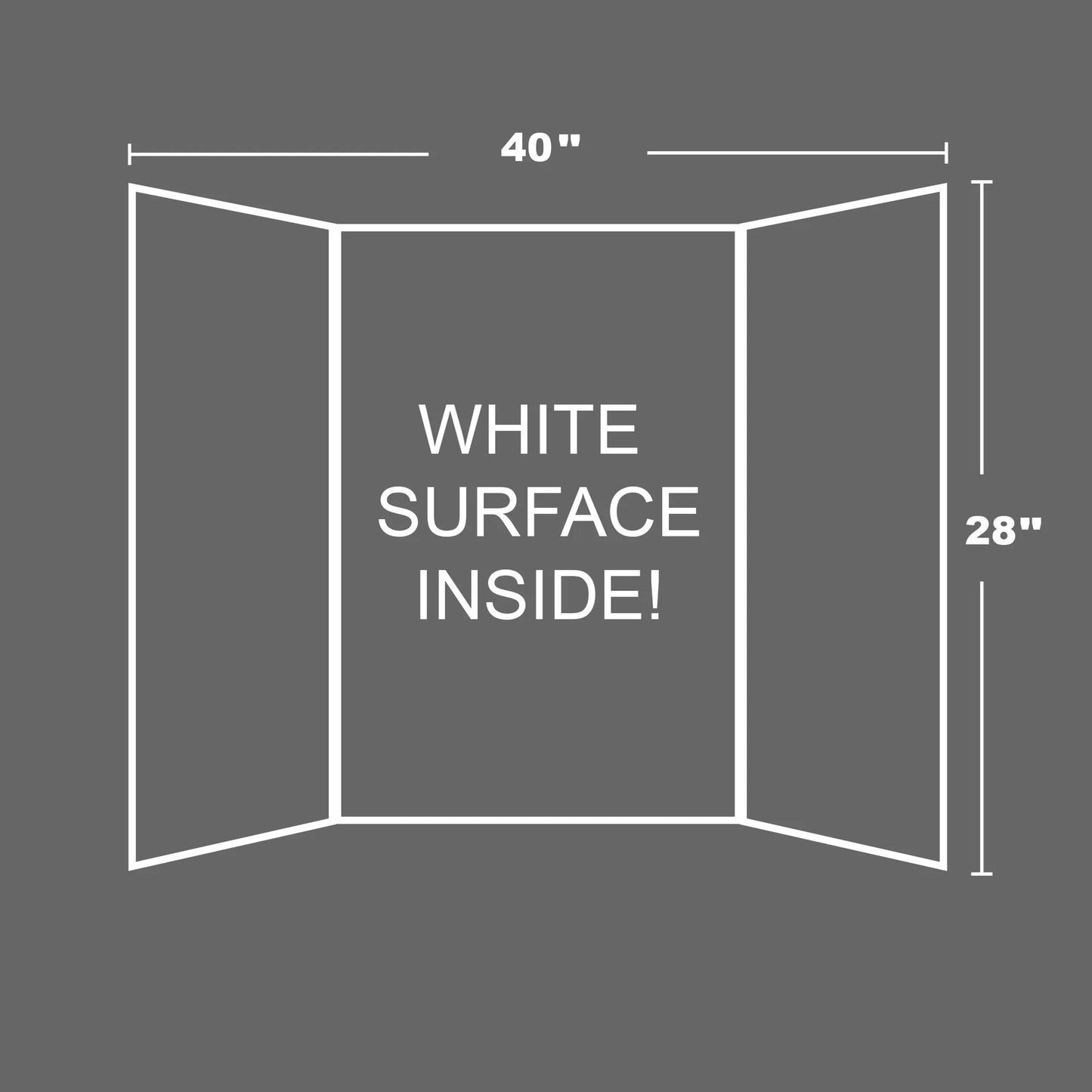 TRI-FOLD CORRUGATED PRESENTATION BOARD WHT 28"X40"
