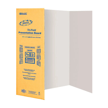TRI-FOLD CORRUGATED PRESENTATION BOARD WHT 28"X40"