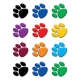 COLORFUL PAW PRINTS MINI ACCENTS 36 PC