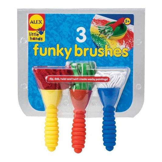 LITTLE HANDS FUNKY BRUSHES 3 BRUSHES