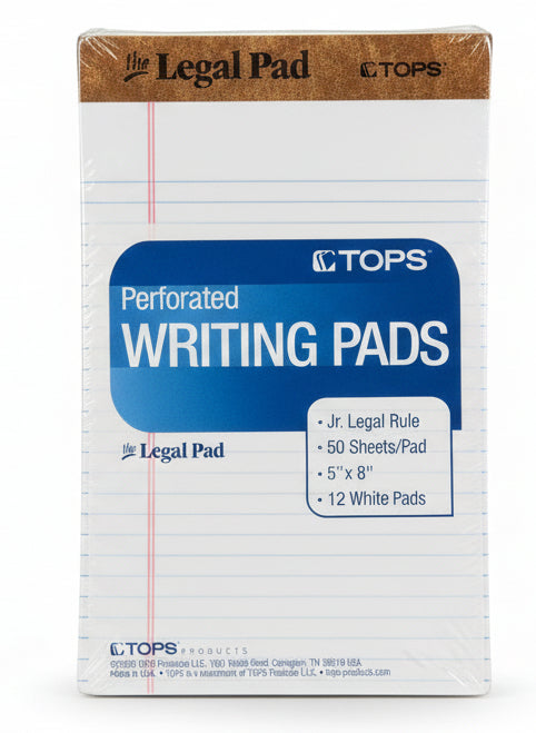 Writing Pads | 5" X 8" | WHITE |  PQT.12