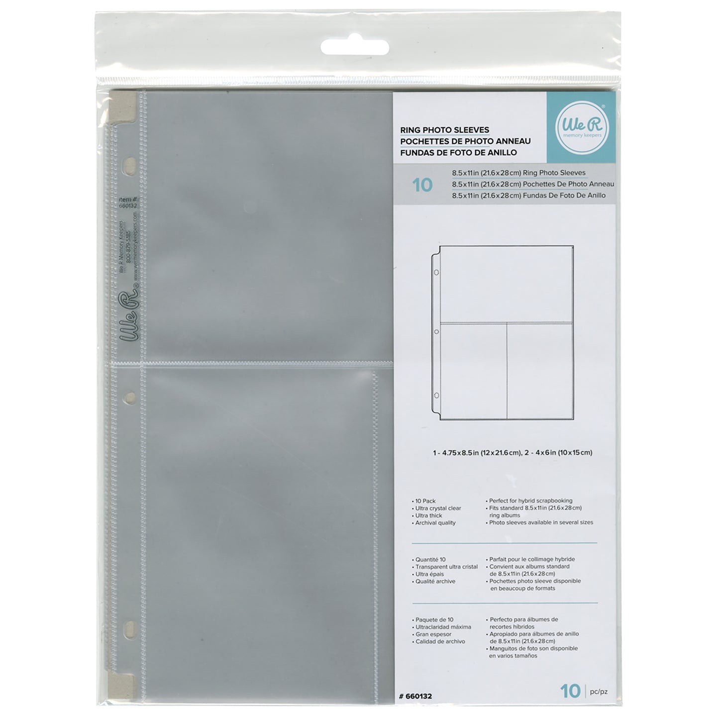 We R Ring Photo Sleeves | 8.5"X11" | 10/Pk