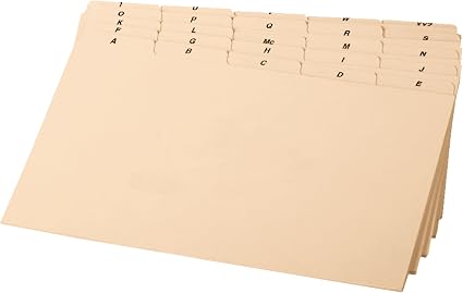Index Card File Guide | 5"x8" | A-Z – imagen 4 - JA Riollano