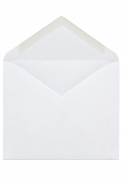 Sobre Invitacion 4 3/4" x 6 1/2" Blanco 25 Unidades
