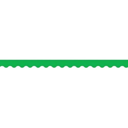 GREEN SCALLOPED BORDER