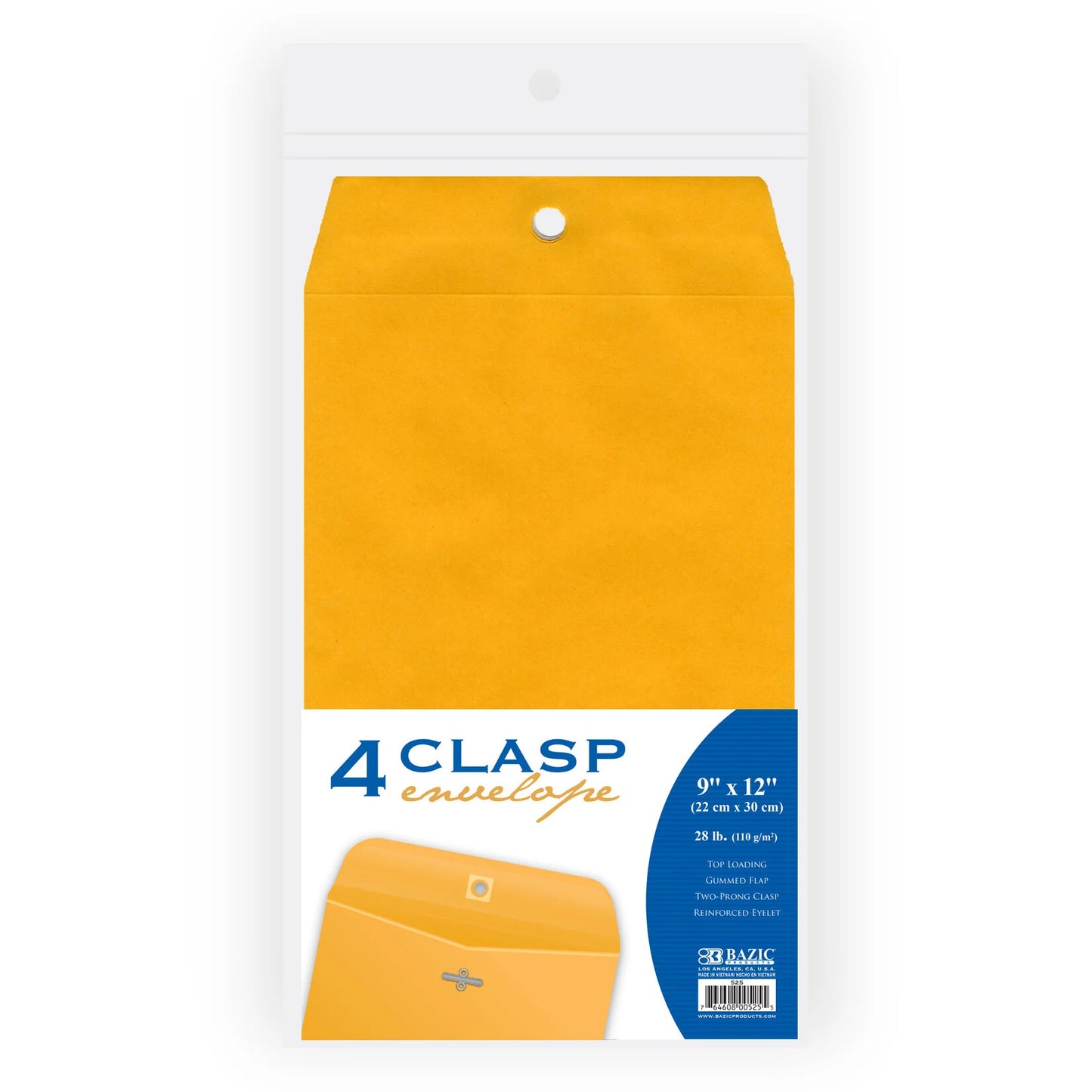 CLASP ENVELOPE 9" X12" PQT.4