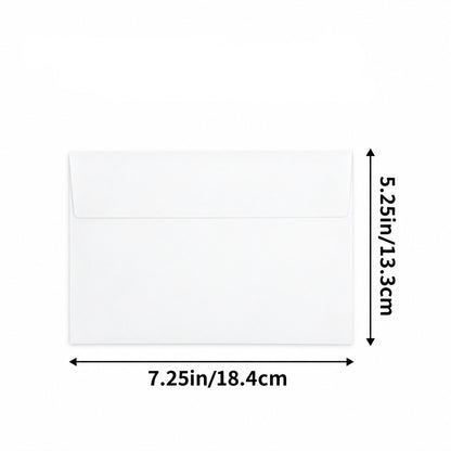 Sobre Invitacion 5 1/4" x 7 1/4" Blanco 25 unidades