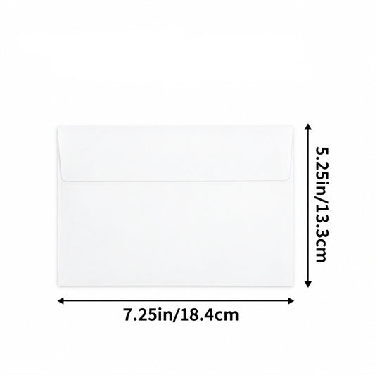 Sobre Invitacion 5 1/4" x 7 1/4" Blanco 25 unidades