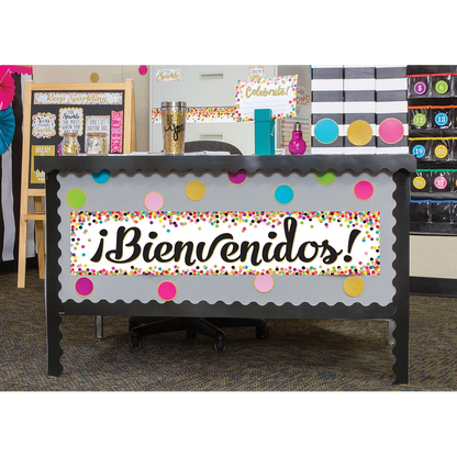 Confetti Bienvenidos Banner | 8X39''