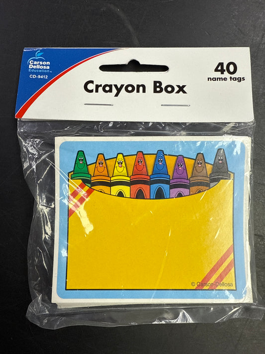 CRAYON BOX NAME TAGS